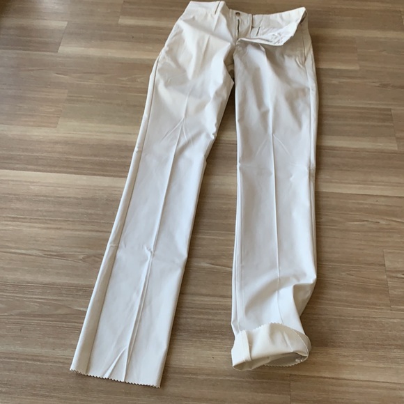 Frank’s made USA trim fit unhemmed ( tall inseam for tall men) plain front khaki - Picture 17 of 17